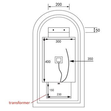 Aulic | Sienna Arch Backlit Led Mirror