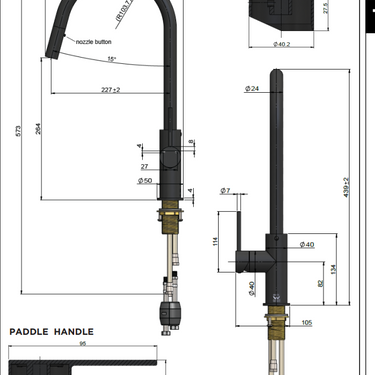 Meir | Round Piccola Pull Out Kitchen Mixer Tap