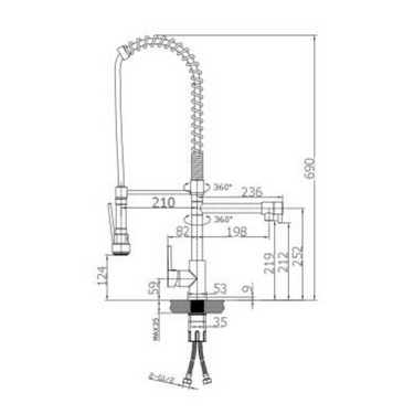 Chrome | Deluxe Gooseneck Kitchen Mixer