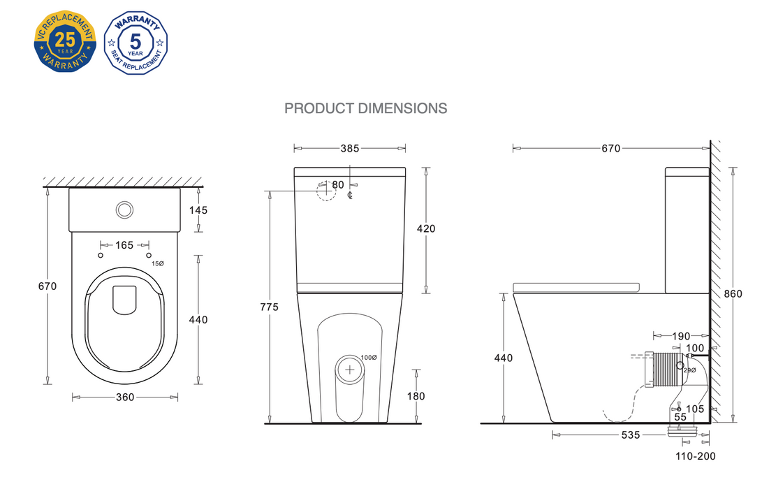 Venezia | Johnson Suisse Cc Ftw Rimless Comfort Toilet Suite