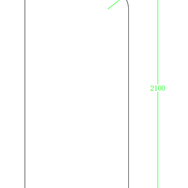 Frameless Fixed Panel Shower Screen Curved Edge