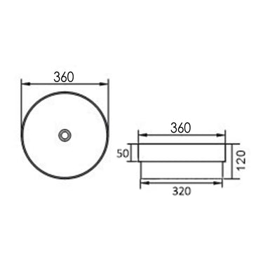 Otti Australia | Semi Inset Round Matte White Basin