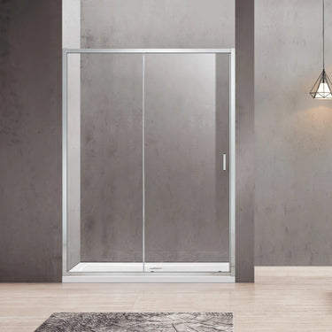 Chrome Sliding Semi-Frameless Wall to Wall Shower Screen