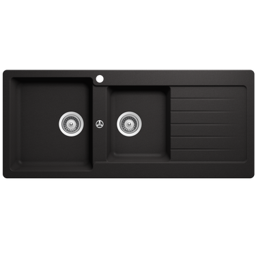 Schock Typos 1 & 3/4 Bowl Nero Kitchen & Laundry Sink