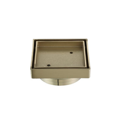 100 mm | Brushed Bronze Tile Insert Floor Waste - 95mm Outlet