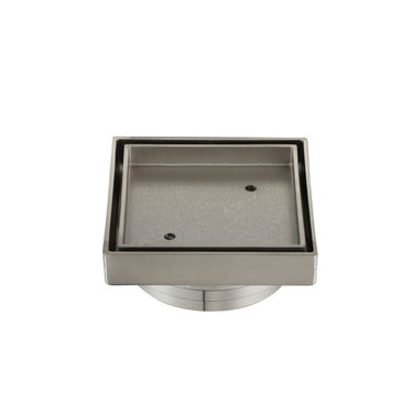 100 mm | Brushed Nickel Tile Insert Floor Waste - 95mm Outlet