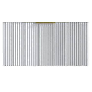 Thena 900 Matte White Fluted Wall Hung Vanity - Acqua Bathrooms
