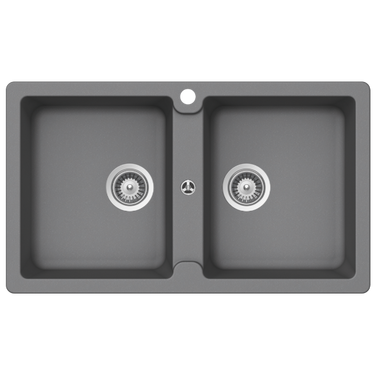 Schock Typos Double Bowl 1TH Croma Kitchen & Laundry Sink