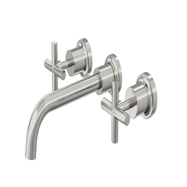 Linsol | Brushed Nickel Tre Cross Handle Bath Set