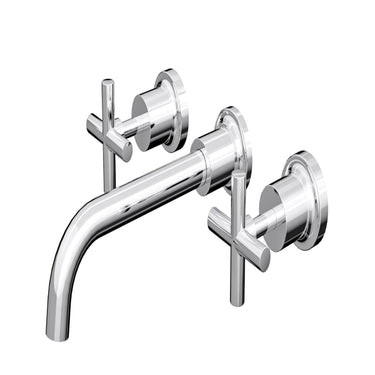 Linsol | Chrome Tre Cross Handle Bath Set