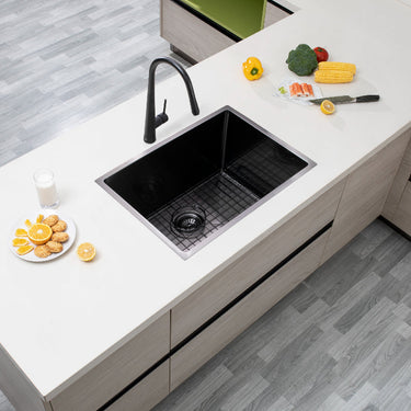 Brushed Black 600 x 450 x 230mm Kitchen Sink - Acqua Bathrooms