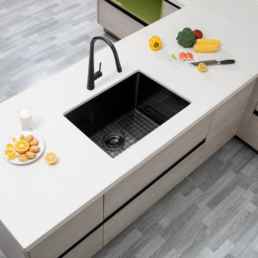 Brushed Black 600 x 450 x 230mm Kitchen Sink - Acqua Bathrooms