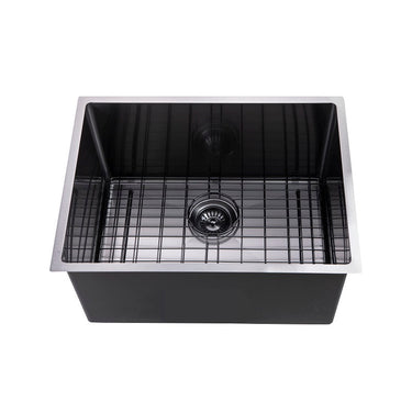 Brushed Black 600 x 450 x 230mm Kitchen Sink - Acqua Bathrooms