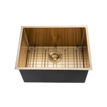 Brushed Gold 600 x 450 x 300mm Kitchen Sink - Acqua Bathrooms