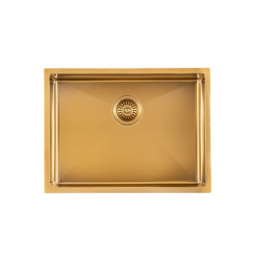 Brushed Gold 600 x 450 x 230mm Kitchen Sink - Acqua Bathrooms