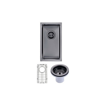 Brushed Black 250 x 450 x 215mm Kitchen Sink - Acqua Bathrooms