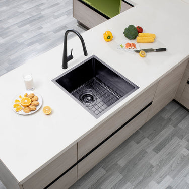Brushed Black 390 x 450 x 215mm Kitchen Sink - Acqua Bathrooms