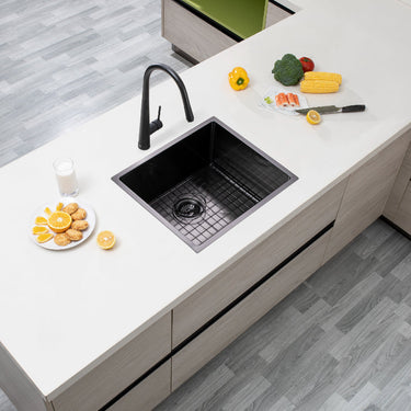 Brushed Black 510 x 450 x 230mm Kitchen Sink - Acqua Bathrooms
