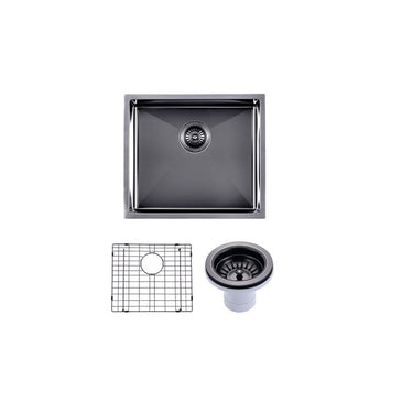 Brushed Black 510 x 450 x 230mm Kitchen Sink - Acqua Bathrooms