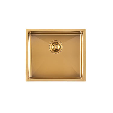 Brushed Gold 510 x 450 x 230mm Kitchen Sink - Acqua Bathrooms