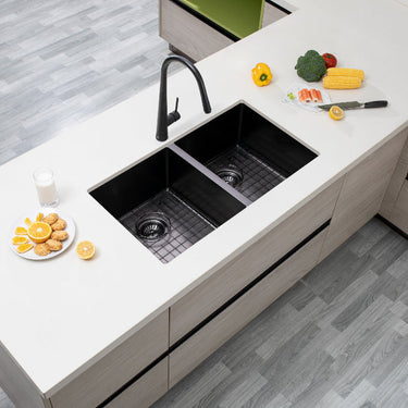 Brushed Black 770 x 450 x 215mm Kitchen Sink - Acqua Bathrooms