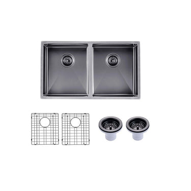 Brushed Black 770 x 450 x 215mm Kitchen Sink - Acqua Bathrooms