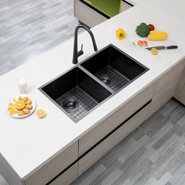 Brushed Black 820 x 450 x 230mm Kitchen Sink - Acqua Bathrooms