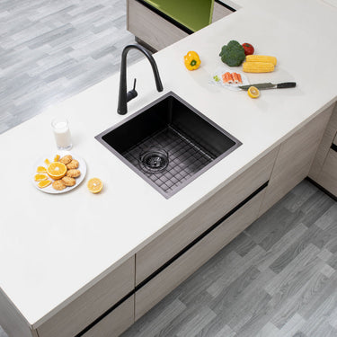 Brushed Black 440 x 440 x 205mm Kitchen Sink - Acqua Bathrooms