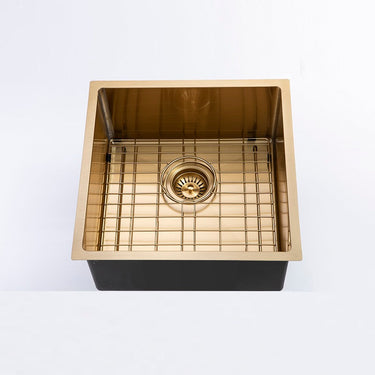 Brushed Gold 440 x 440 x 205mm Kitchen Sink - Acqua Bathrooms