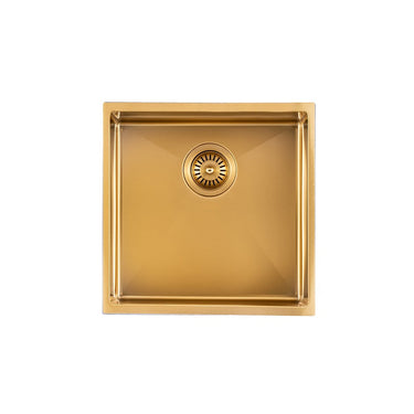 Brushed Gold 440 x 440 x 205mm Kitchen Sink - Acqua Bathrooms