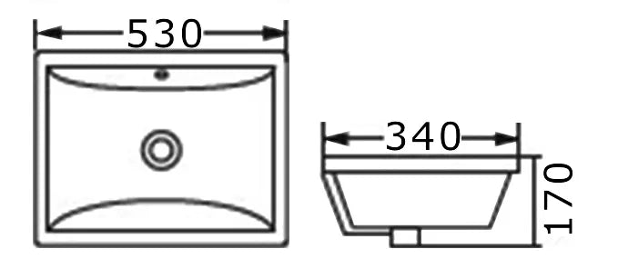 Otti Australia | Undermount Square Basin 530mm