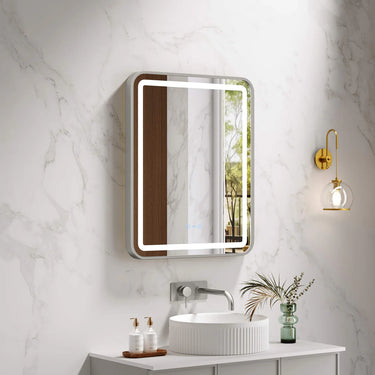 Mercio | Brsuhed Nickel Frame Venus 600mm / 750mm / 1200mm LED Rectangular Mirror