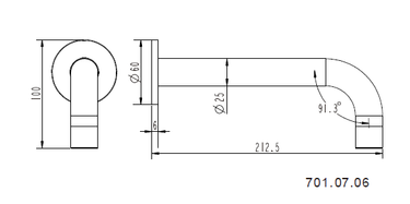 Villa | Matte Black Bath Spout