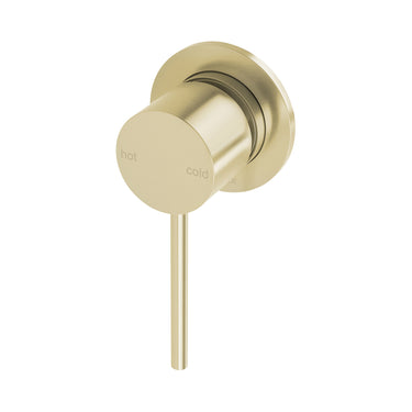 Phoenix | Vivid Slimline Brushed Gold Shower / Wall Mixer 60mm Backplate (Complete Kit)