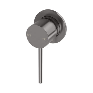 Phoenix | Vivid Slimline Brushed Carbon Shower / Wall Mixer 60mm Backplate (Complete Kit)