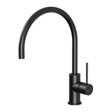 Vivid Slimline Matte Black Sink Mixer 160mm/220mm Gooseneck