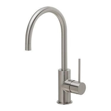 Vivid Slimline Brushed Nickel Sink Mixer 160mm/220mm Gooseneck