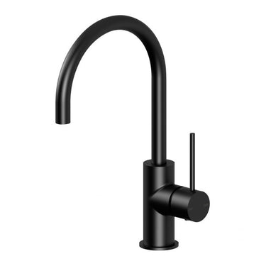 Vivid Slimline Matte Black Sink Mixer 160mm/220mm Gooseneck