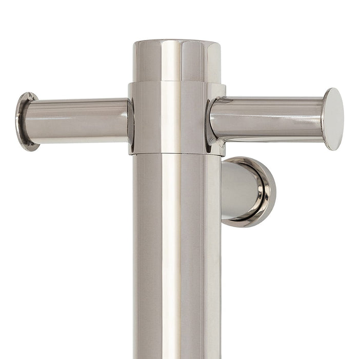 Thermo | Vertical Round Heated Towel Rail Chrome | W142xH900xD100mm