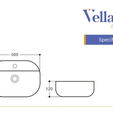 Muccia | 500 Oval Basin Above Counter Gloss White