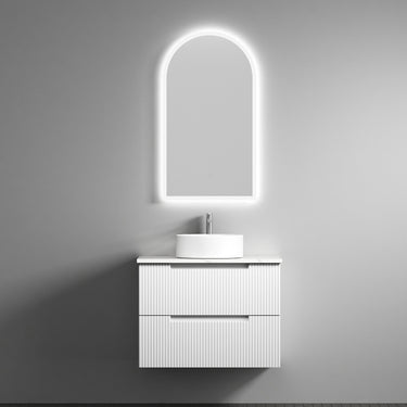 Verona Mark II | 750mm White Fluted Wall Hung Vanity