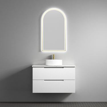 Verona Mark II | 900mm White Fluted Wall Hung Vanity