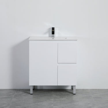Nordic 750mm Gloss White Single Bowl  Vanity