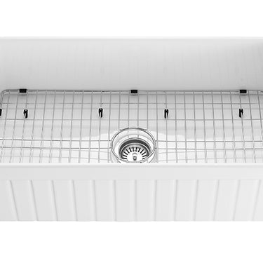 CETO | 828 x 457mm Greenwich Gloss White Fire clay Farmhouse Sink