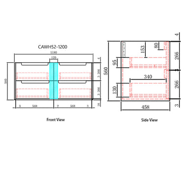 Ainsley | Ainsley Wall Hung Vanity 1200mm