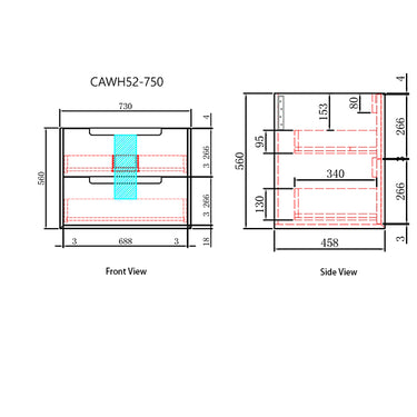 Ainsley | Ainsley Wall Hung 750mm