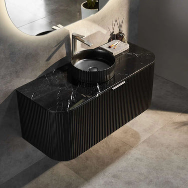 CETO | Avalon Matte Black 1200 Single Bowl Wall-hung PVC Cabinet