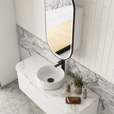 Aulic | Beau Monde LED Shaving Cabinet | Matte White