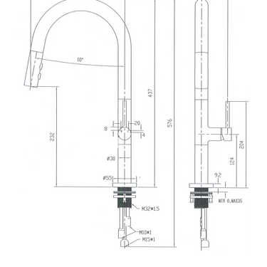 Bentlee | Chrome Pull Out Kitchen Mixer