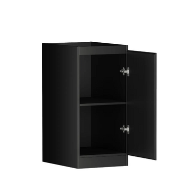 Otti | Hampshire Black Base Laundry Cabinet with Stone Top and Sink 1060x600x900